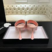 Colestore Chanel Open Heel Shoes Glossy Calfskin Light Pink - 5