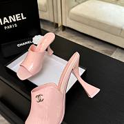 Colestore Chanel Open Heel Shoes Glossy Calfskin Light Pink - 2