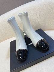 Colestore Chanel Patent Leather Ankle boots White - 1