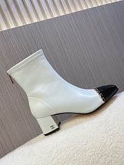 Colestore Chanel Patent Leather Ankle boots White - 5