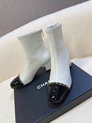 Colestore Chanel Patent Leather Ankle boots White - 4