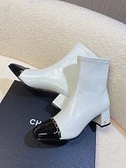 Colestore Chanel Patent Leather Ankle boots White - 3