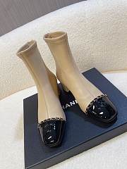 	 Colestore Chanel Patent Leather Ankle boots Beige - 1
