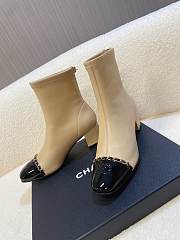 	 Colestore Chanel Patent Leather Ankle boots Beige - 5