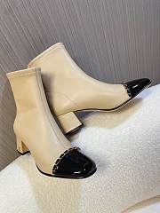 	 Colestore Chanel Patent Leather Ankle boots Beige - 3