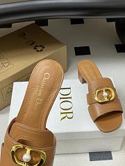 Colestore Dior 30 Montaigne Heeled Slide Caramel Calfskin - 6