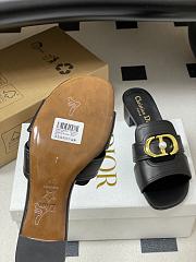 Colestore Dior 30 Montaigne Heeled Slide Black Calfskin - 5