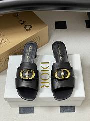 Colestore Dior 30 Montaigne Heeled Slide Black Calfskin - 4
