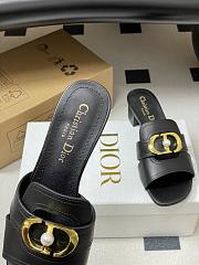 Colestore Dior 30 Montaigne Heeled Slide Black Calfskin - 2