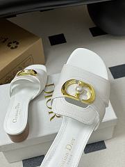 Colestore Dior 30 Montaigne Heeled Slide White Calfskin - 6