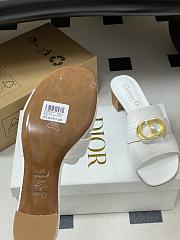 Colestore Dior 30 Montaigne Heeled Slide White Calfskin - 3