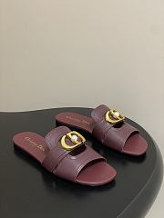 Colestore Dior 30 Montaigne Slide Deep Burgundy Calfskin - 1