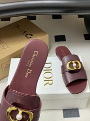 Colestore Dior 30 Montaigne Slide Deep Burgundy Calfskin - 5
