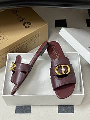 Colestore Dior 30 Montaigne Slide Deep Burgundy Calfskin - 6