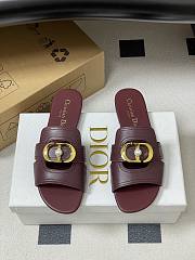 Colestore Dior 30 Montaigne Slide Deep Burgundy Calfskin - 4