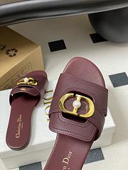 Colestore Dior 30 Montaigne Slide Deep Burgundy Calfskin - 2