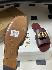 Colestore Dior 30 Montaigne Slide Deep Burgundy Calfskin - 3