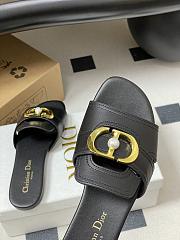 Colestore Dior 30 Montaigne Slide Black Calfskin - 6