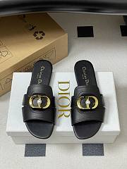 Colestore Dior 30 Montaigne Slide Black Calfskin - 5