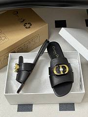 Colestore Dior 30 Montaigne Slide Black Calfskin - 4