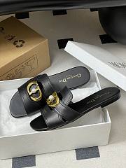 Colestore Dior 30 Montaigne Slide Black Calfskin - 2