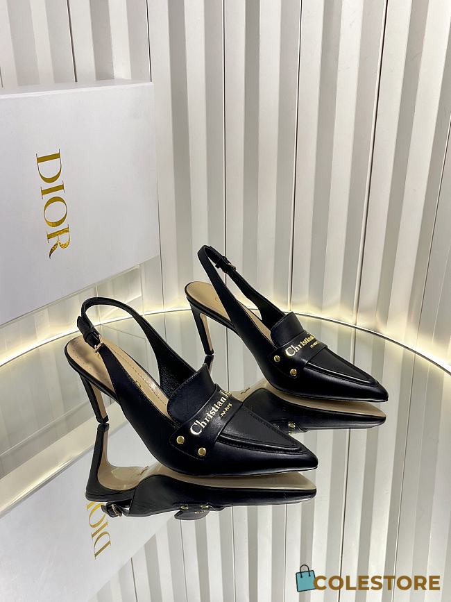 Colestore  Dior Boy Slingback Pump Black Supple Calfskin - 1