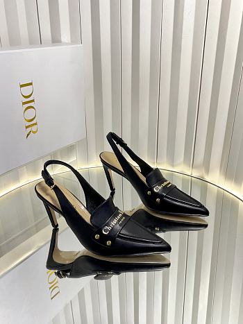 Colestore  Dior Boy Slingback Pump Black Supple Calfskin