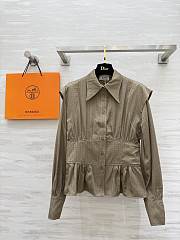 Colestore Hermes Monogram Jacquard Peplum Shirt - 1