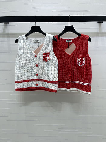 Colestore Miu Miu Wool V-neck Knitted Vest