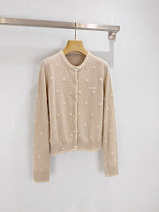 Colestore Miu Miu Embroidered Cashmere Cardigan Albino White - 6
