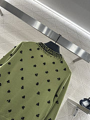 Colestore Miu Miu Fern Green Embroidered Cashmere Cardigan - 5