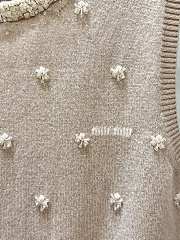 Colestore Miu Miu Albino White Embroidered Cashmere Vest - 4