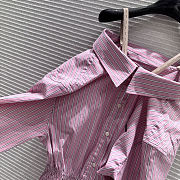 Colestore Miu Miu Striped Poplin Dress Pink - 4