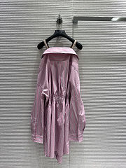Colestore Miu Miu Striped Poplin Dress Pink - 2