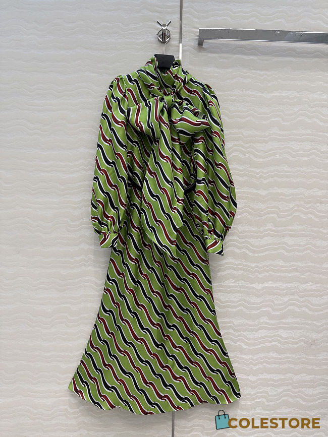 Colestore Gucci Printed Silk Dress - 1