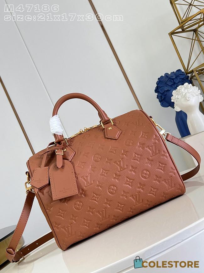 Colestore  Louis Vuitton Speedy Soft 30 Monogram Empreinte Leather Caramel 30x21x17cm - 1