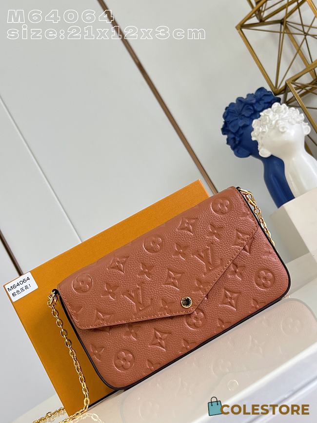Colestore Louis Vuitton Félicie Pochette Caramel 21 x 12 x 3cm - 1