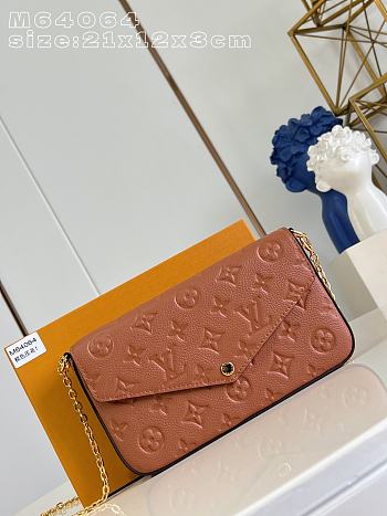 Colestore Louis Vuitton Félicie Pochette Caramel 21 x 12 x 3cm
