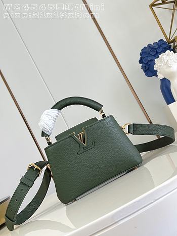 Colestore Louis Vuitton Capucines Mini Dark Kaki 21x13x8cm