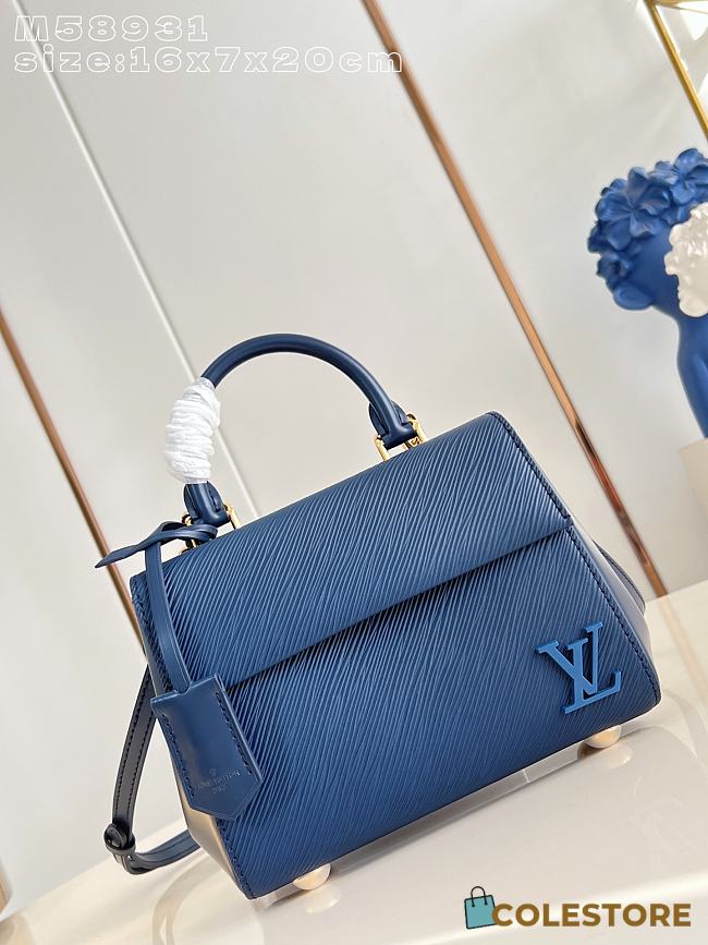 Colestore Louis Vuitton Cluny Mini Epi Navy Blue 20x7x16cm - 1