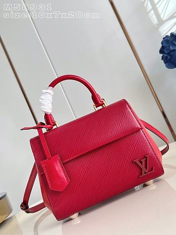 Colestore Louis Vuitton Cluny Mini Epi Red 20x7x16cm