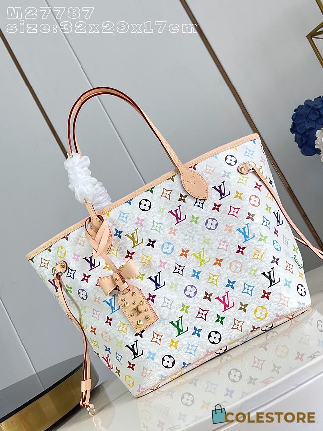 Colestore Louis Vuitton LV x TM Neverfull MM Monogram Multicolor White 32 x 29 x 17 cm  - 1