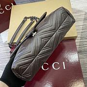 Colestore Gucci GG Marmont Medium Shoulder bag in Dark Brown Leather 31x17x8cm - 3