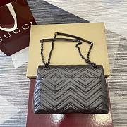 Colestore Gucci GG Marmont Medium Shoulder bag in Dark Brown Leather 31x17x8cm - 4