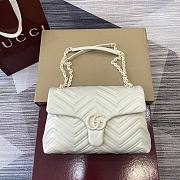 Colestore Gucci GG Marmont Medium Shoulder bag in Ivory Leather 31x17x8cm - 1