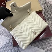 Colestore Gucci GG Marmont Medium Shoulder bag in Ivory Leather 31x17x8cm - 6