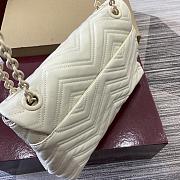 Colestore Gucci GG Marmont Medium Shoulder bag in Ivory Leather 31x17x8cm - 5