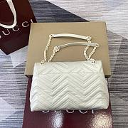 Colestore Gucci GG Marmont Medium Shoulder bag in Ivory Leather 31x17x8cm - 3