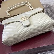 Colestore Gucci GG Marmont Medium Shoulder bag in Ivory Leather 31x17x8cm - 2