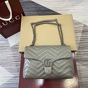 Colestore Gucci GG Marmont Medium Shoulder bag in Dusty Grey Leather 31x17x8cm - 1